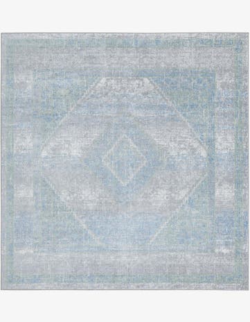 Gray Green Kamala Washable Square Rug
