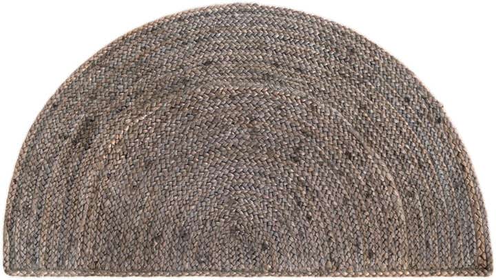 2' 2 x 3' 7 Handmade Braided Jute Hearth Rug