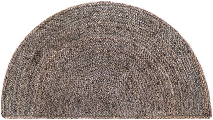 Detail image of 2' 2 x 3' 7 Handmade Braided Jute Hearth Rug