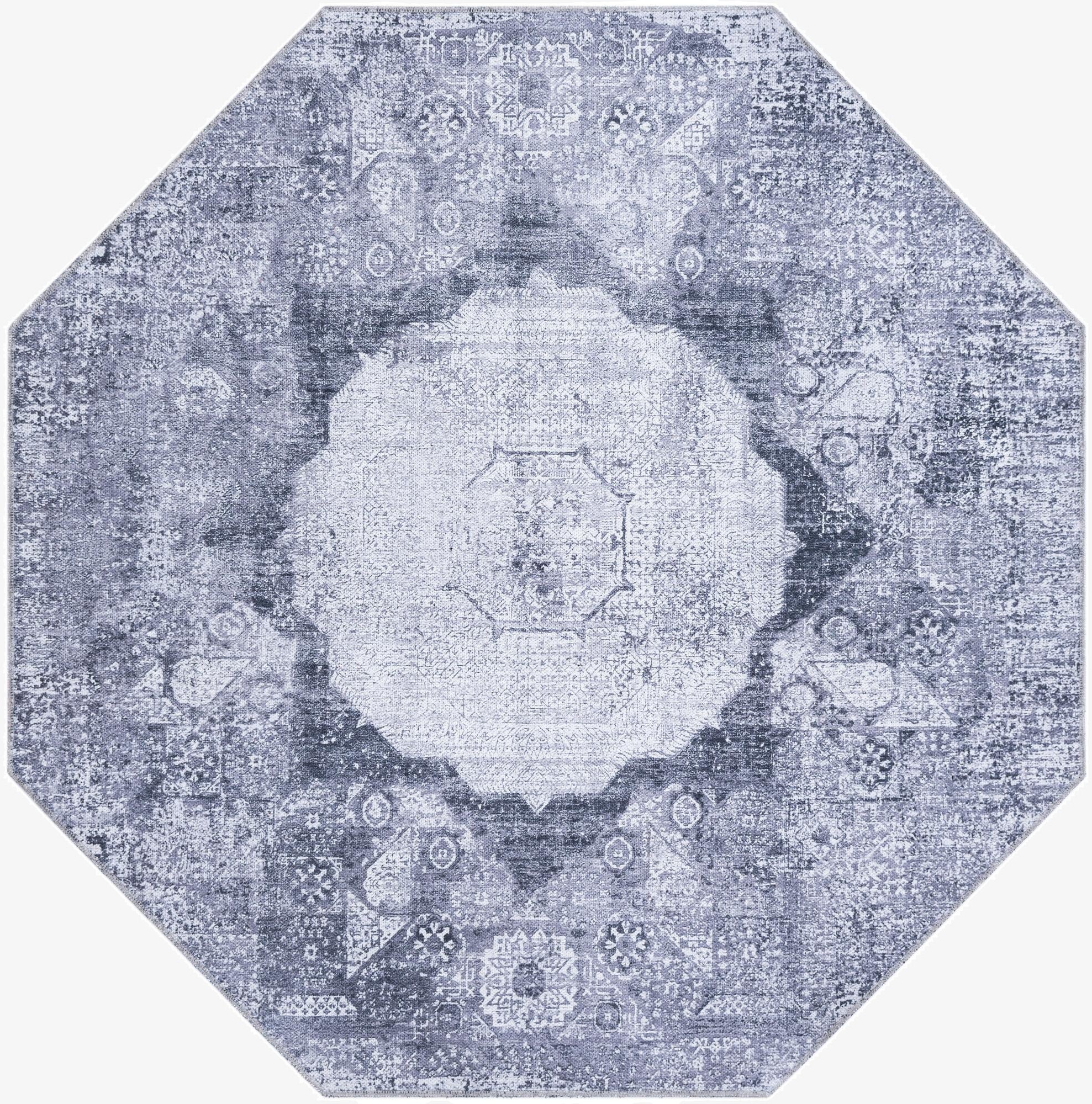 5' x 5'  Washable Yara Octagon Rug