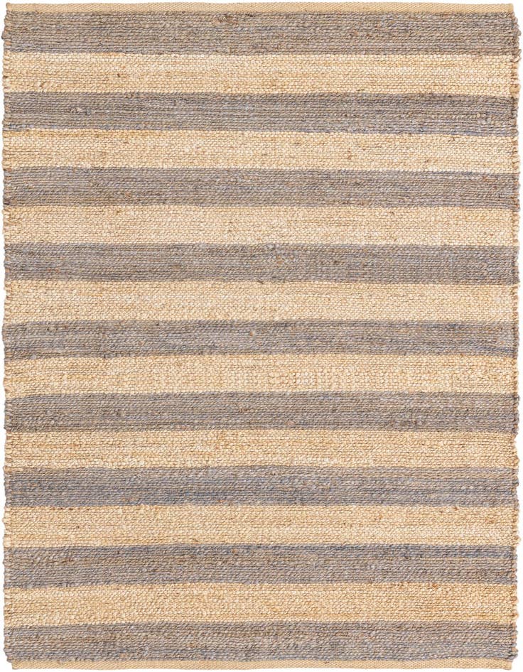 Detail image of 4' 1 x 6' 1  Hand Braided Jute Rug