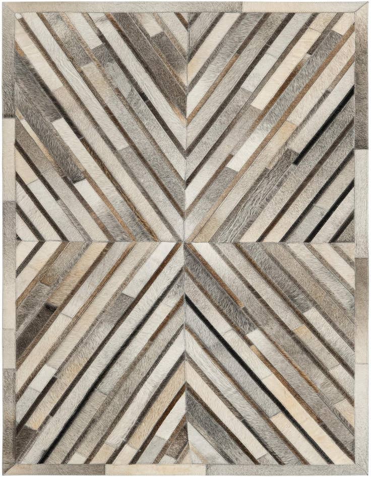 Detail image of 3' 1 x 5' 1 Cowhide Leather Rug