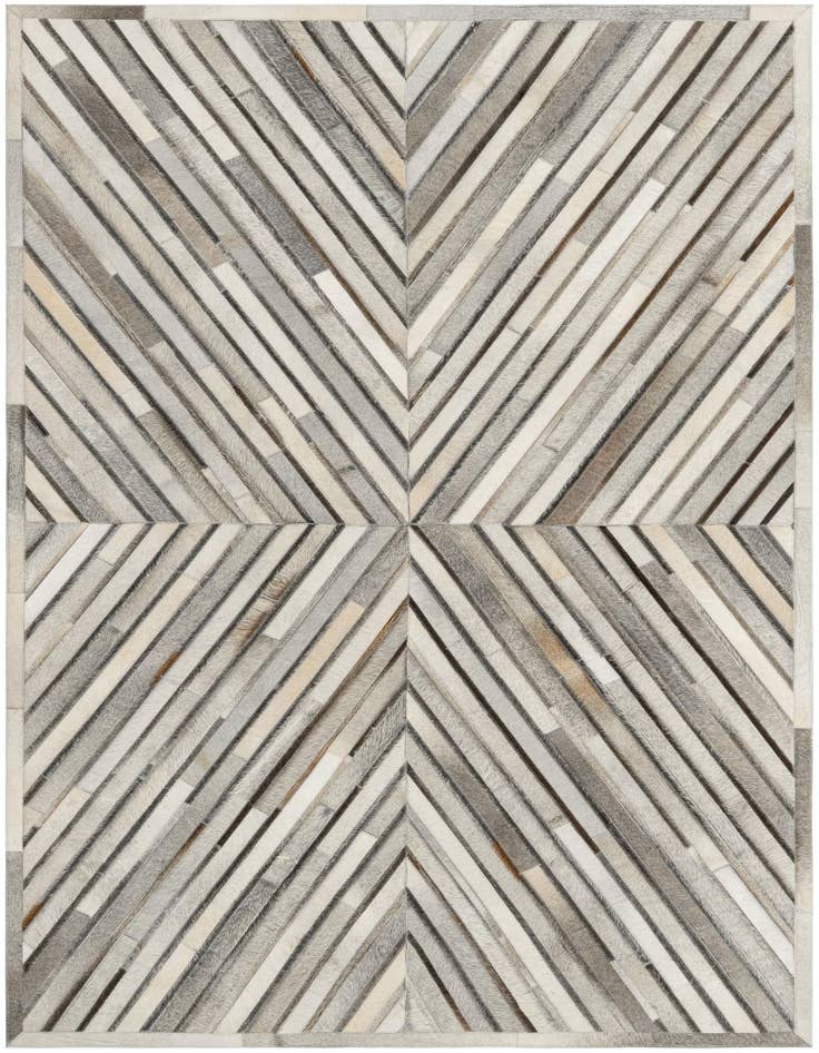 Detail image of 5' 3 x 8' Cowhide Leather Rug