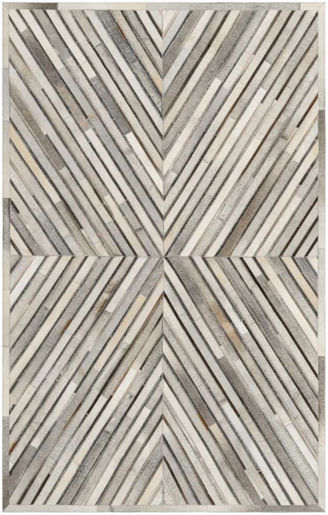 5' 3 x 8' Cowhide Leather Rug