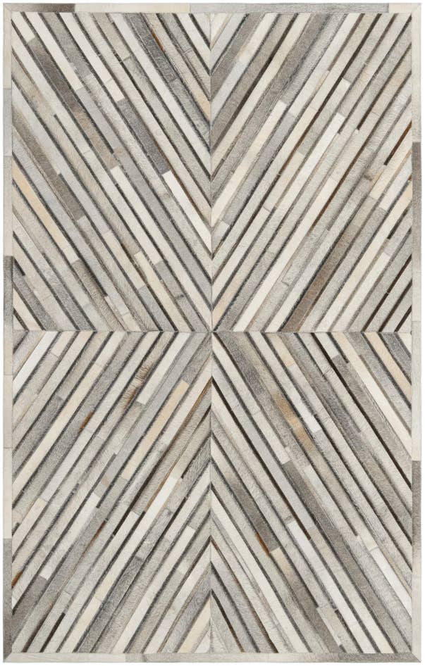 Detail image of 5' 3 x 8' Cowhide Leather Rug