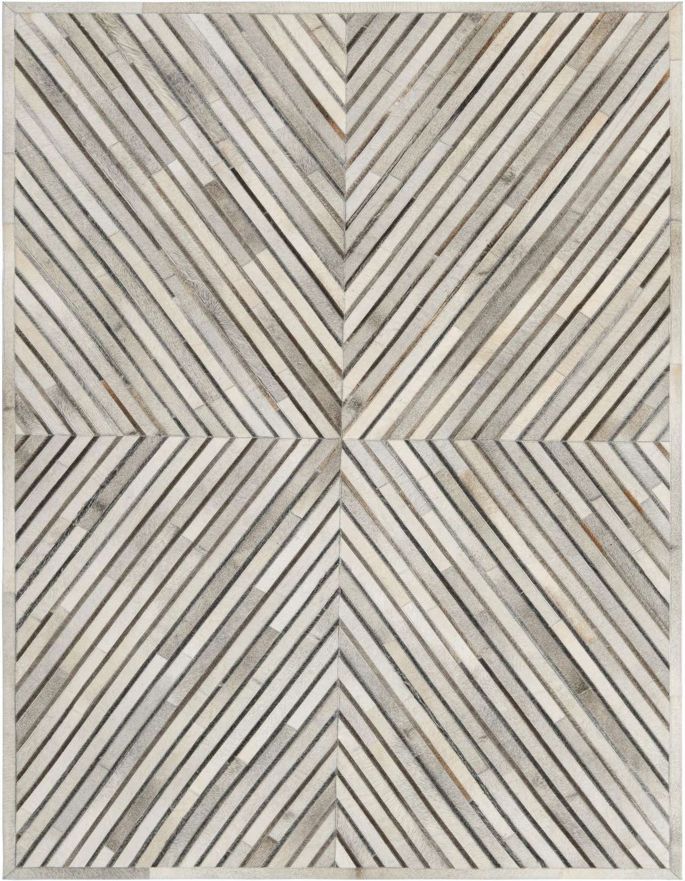6' 1 x 9' Cowhide Leather Rug