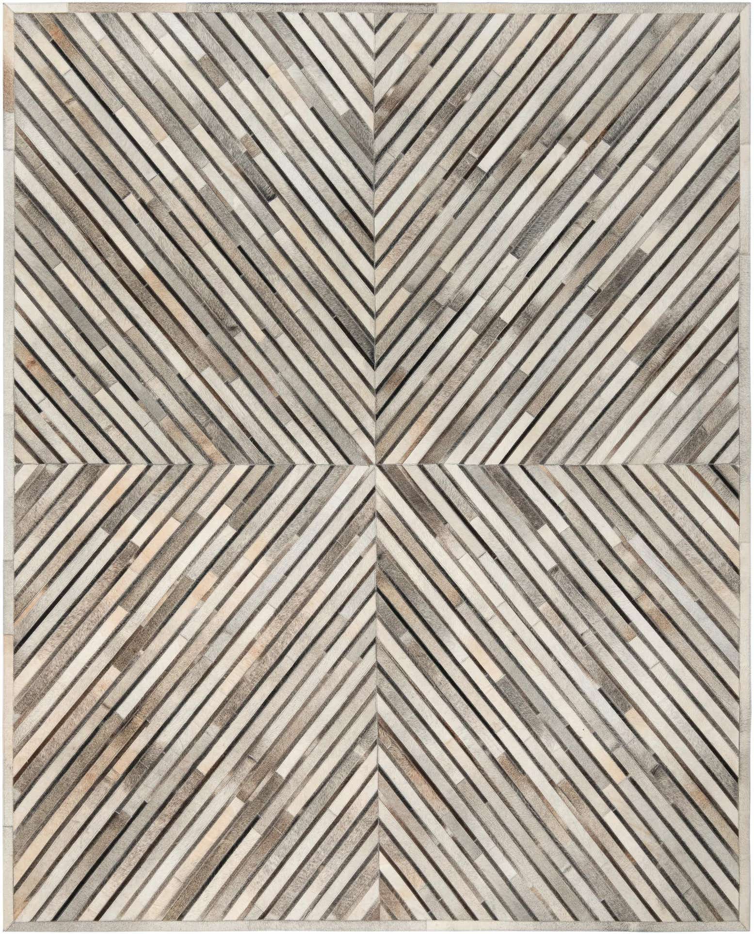 7' 10 x 10' Cowhide Leather Rug
