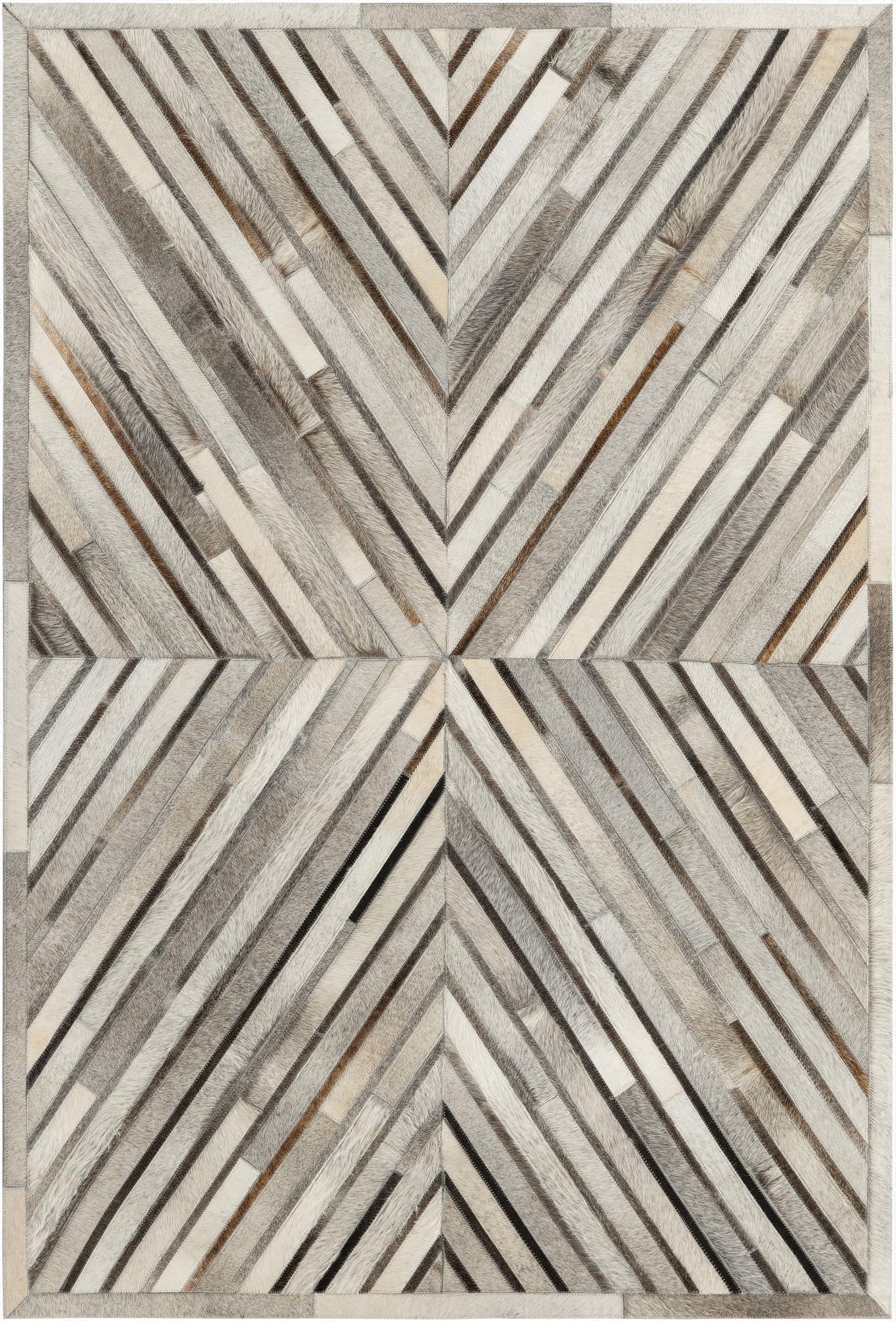 Primary image 4' 1 x 6' 1 Cowhide Leather Rug