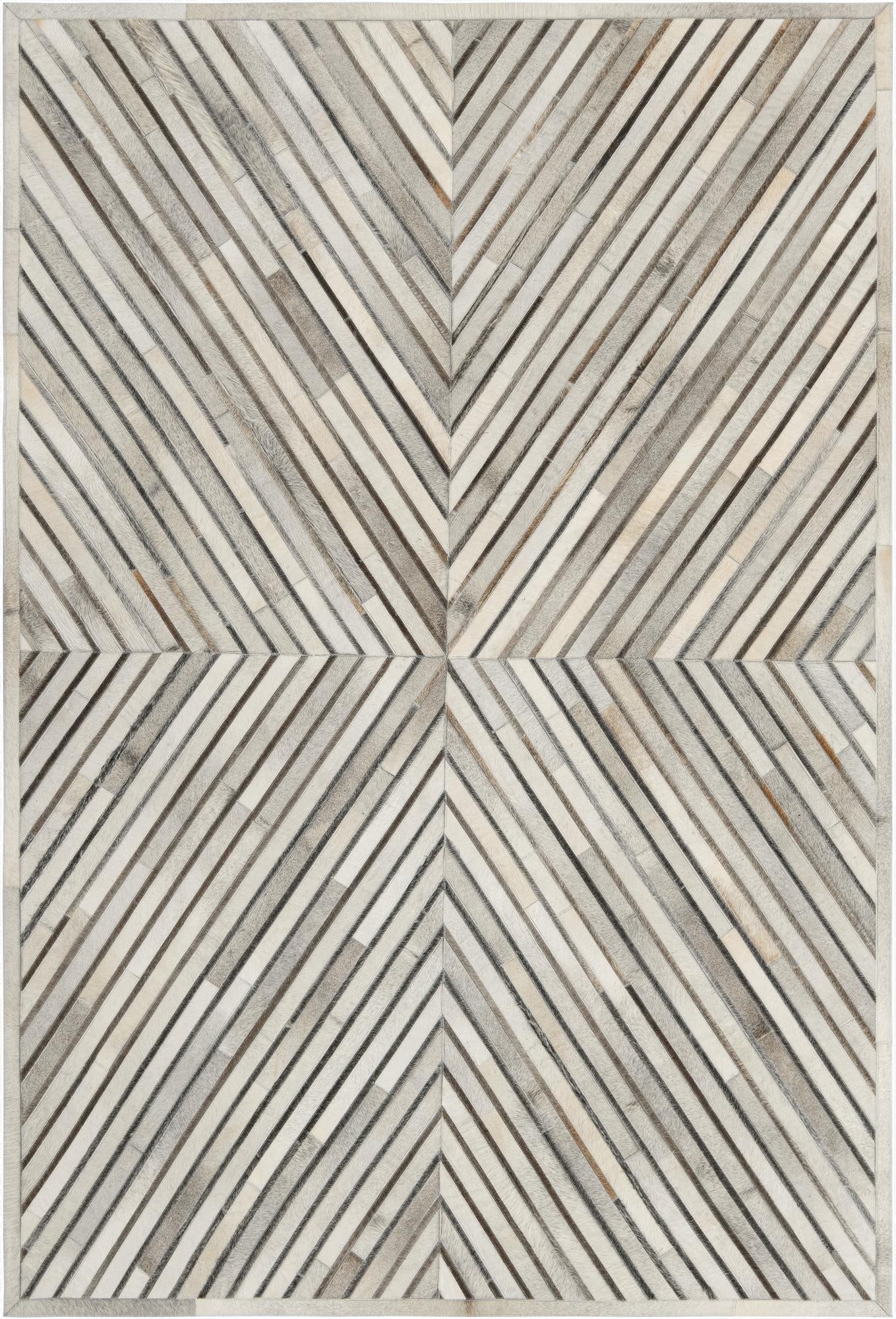 6' 1 x 9' Cowhide Leather Rug