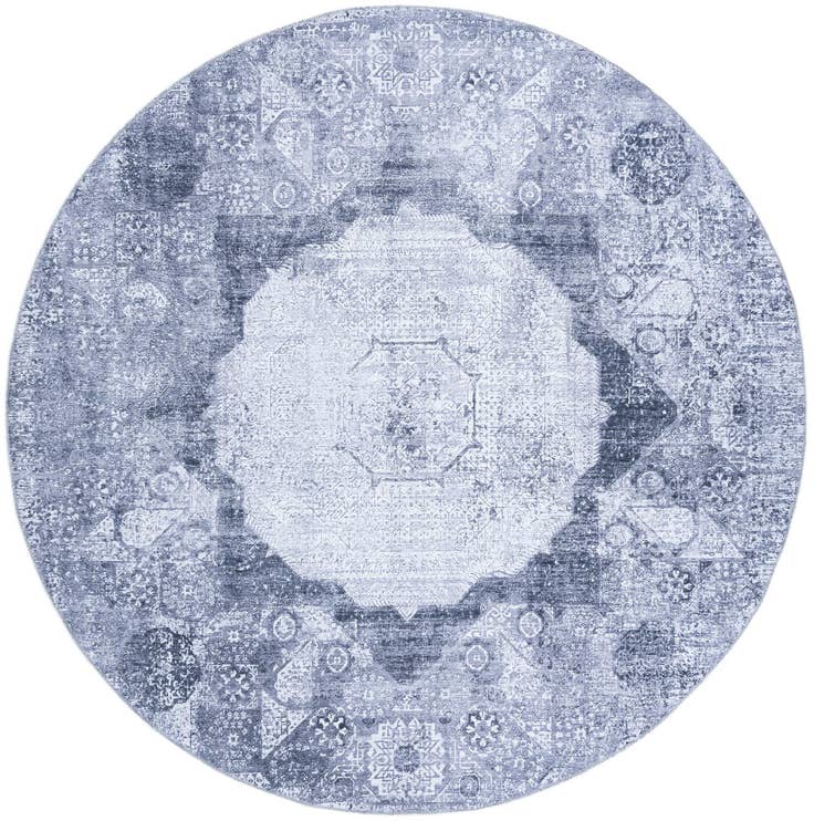 Detail image of 7' 10 x 7' 10 Washable Yara Round Rug