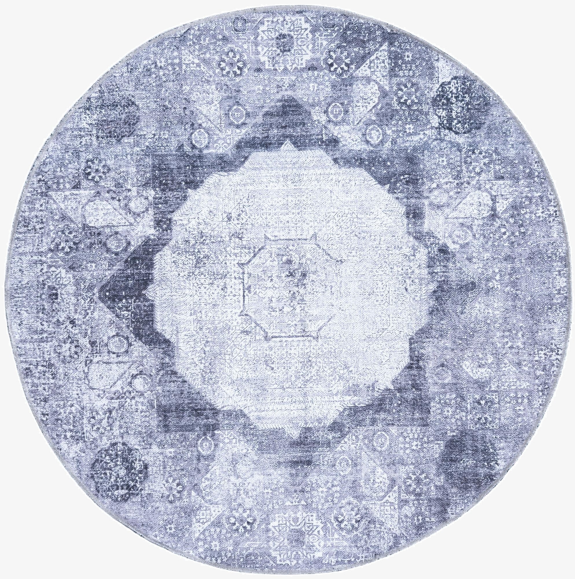 4' x 4'  Washable Yara Round Rug