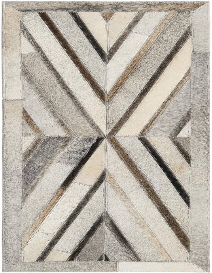Detail image of 1' 2 x 3' 1 Cowhide Leather Runner Rug