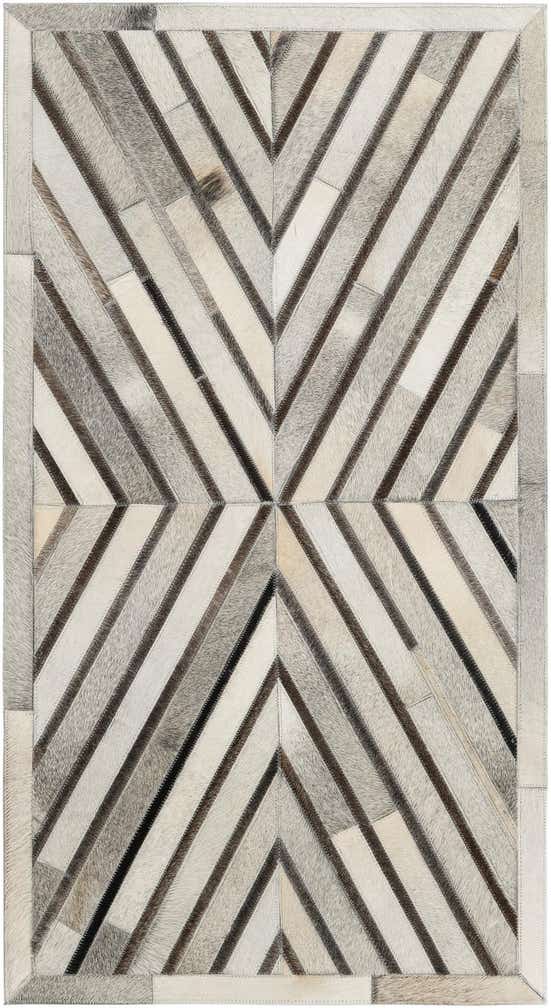 2' 2 x 4' 1 Cowhide Leather Runner Rug