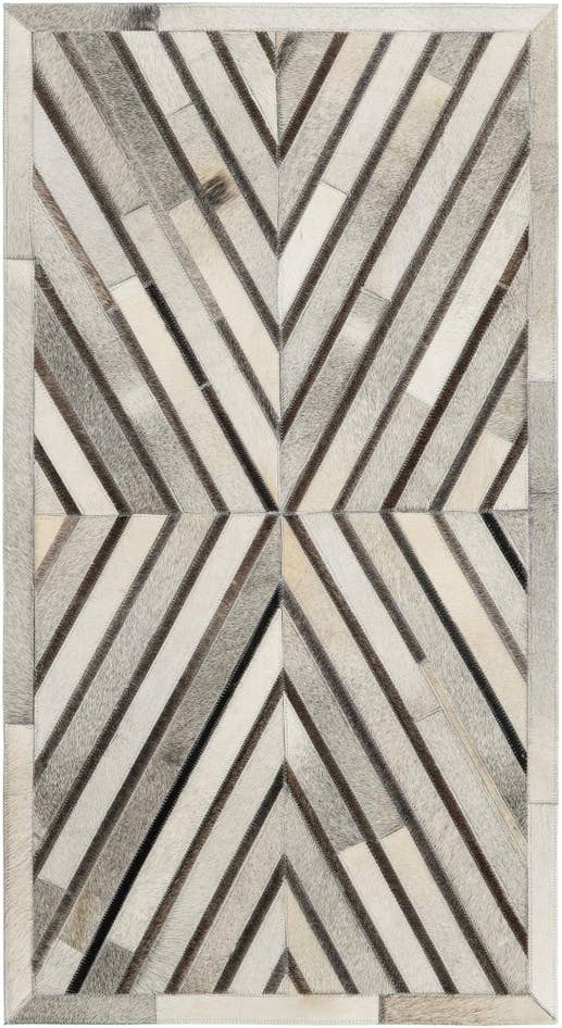 Detail image of 2' 2 x 4' 1 Cowhide Leather Runner Rug