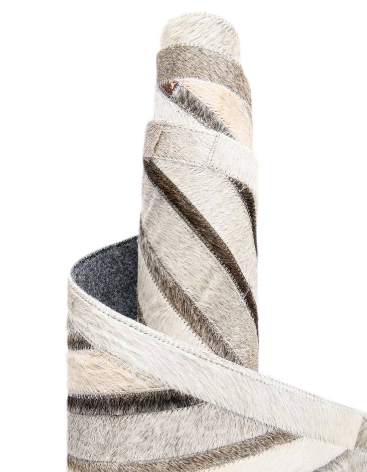 Detail image of 2' 2 x 8' Cowhide Leather Runner Rug