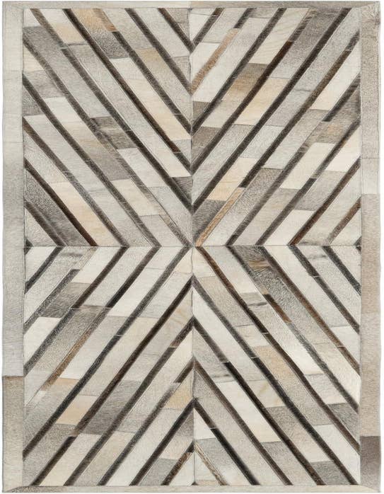 Detail image of 2' 2 x 8' Cowhide Leather Runner Rug