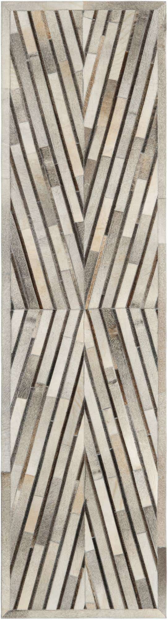 2' 2 x 8' Cowhide Leather Runner Rug