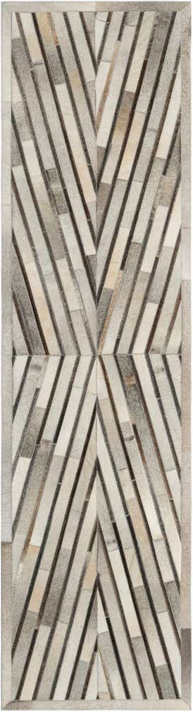 2' 2 x 8' Cowhide Leather Runner Rug