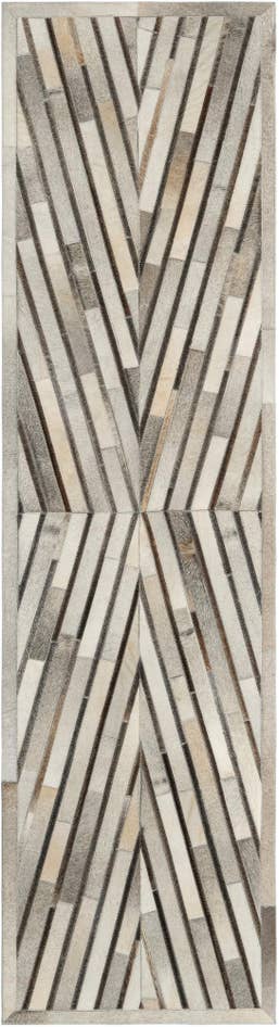 Detail image of 2' 2 x 8' Cowhide Leather Runner Rug