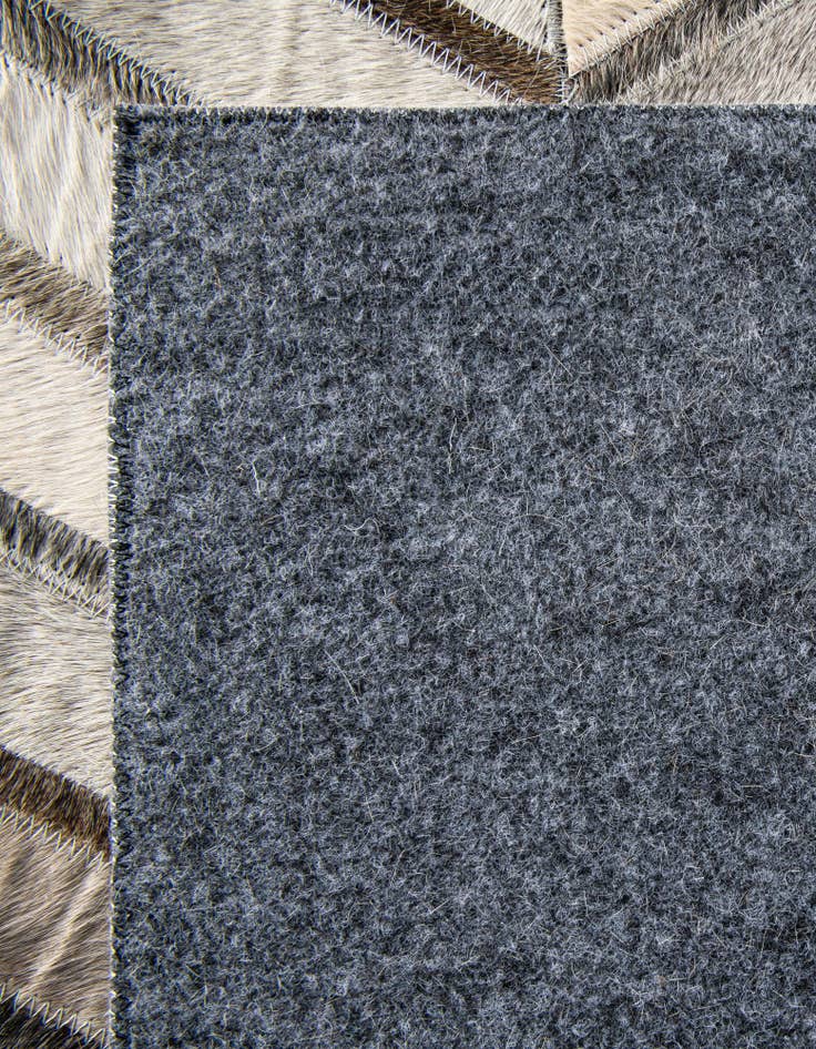 Detail image of 7' 10 x 7' 10 Cowhide Leather Square Rug
