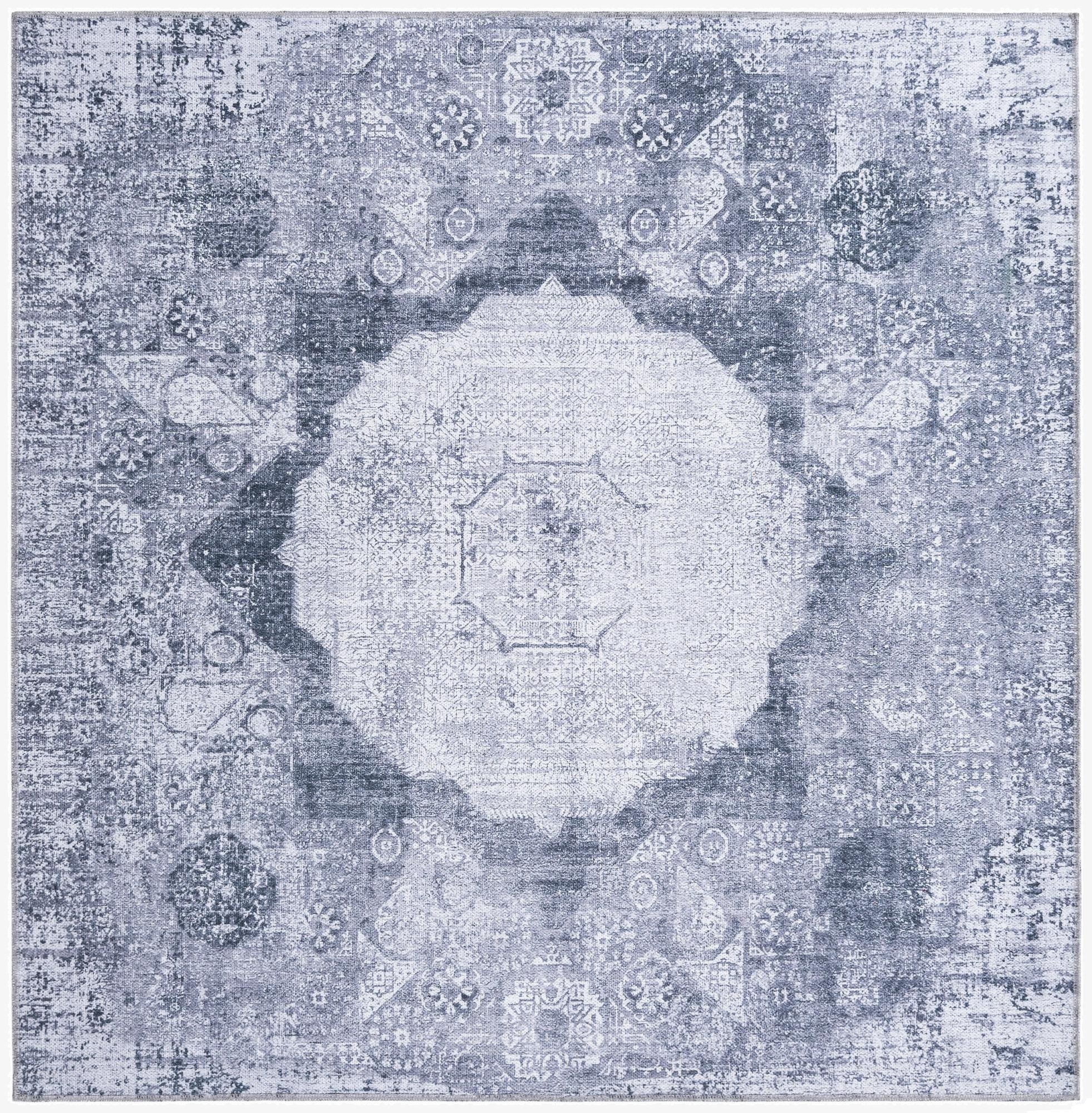 Primary image 5' x 5'  Washable Yara Square Rug