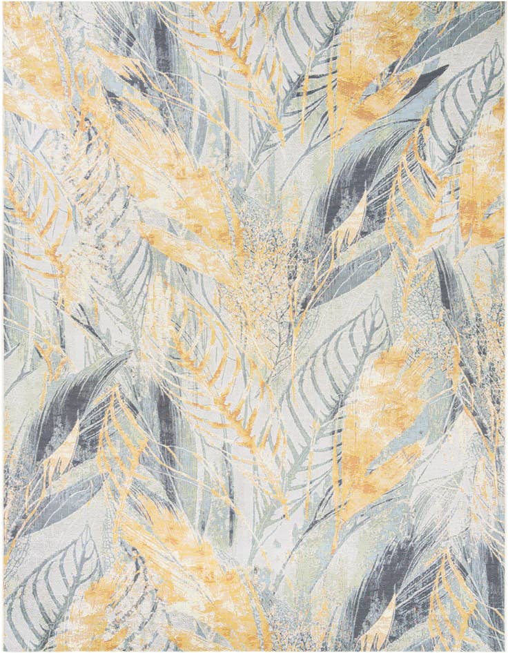 Detail image of 9' x 12' Easy-Clean Botanical Indoor / Outdoor Rug
