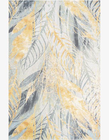 6' x 9' Easy-Clean Botanical Indoor / Outdoor Rug