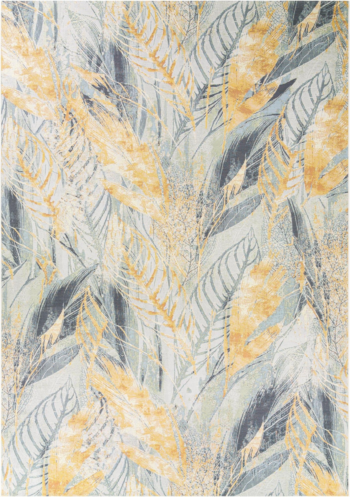 10' x 14' 2  Washable Botanical Indoor / Outdoor Rug