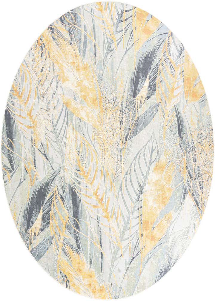 10' x 10' Easy-Clean Botanical Indoor / Outdoor Round Rug