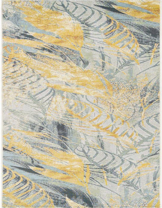 Detail image of 2' 7 x 10' Easy-Clean Botanical Indoor / Outdoor Runner Rug