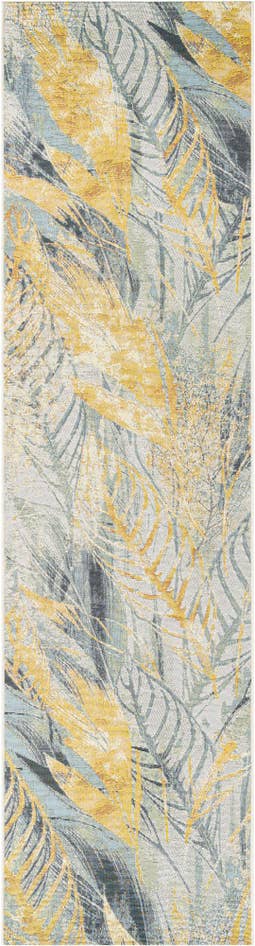 Detail image of 2' 7 x 10' Easy-Clean Botanical Indoor / Outdoor Runner Rug