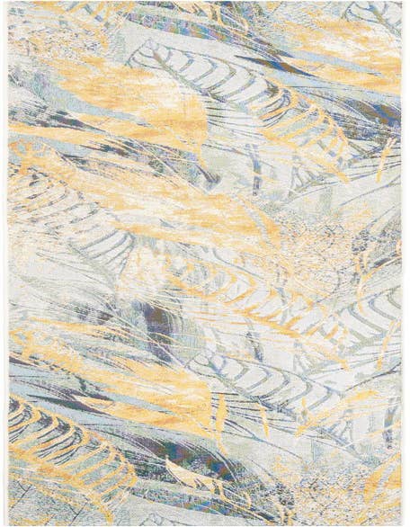 Detail image of 2' 7 x 12' Easy-Clean Botanical Indoor / Outdoor Runner Rug