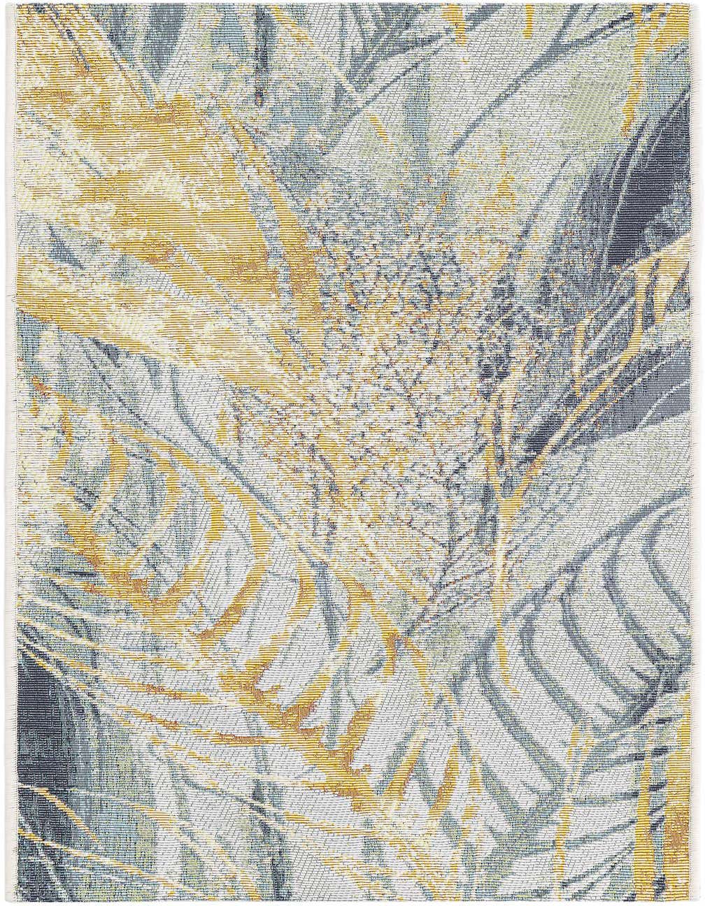 2' x 4' Easy-Clean Botanical Indoor / Outdoor Runner Rug