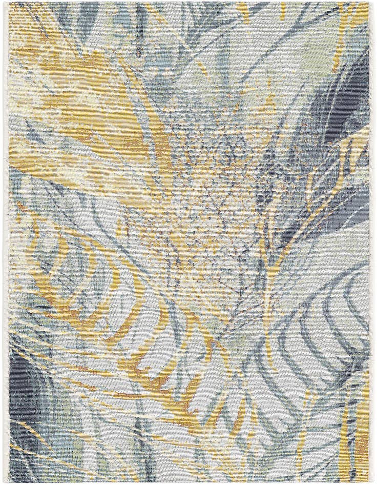 Detail image of 2' x 4' Easy-Clean Botanical Indoor / Outdoor Runner Rug
