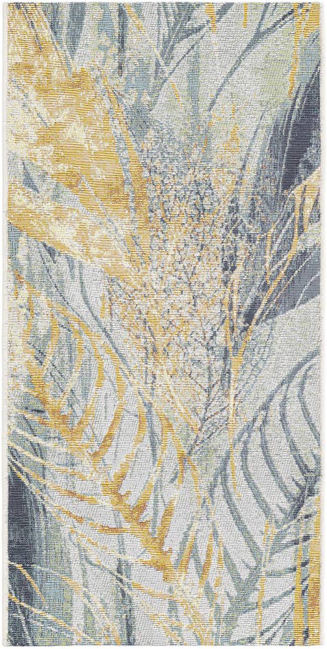 Detail image of 2' x 4' Easy-Clean Botanical Indoor / Outdoor Runner Rug
