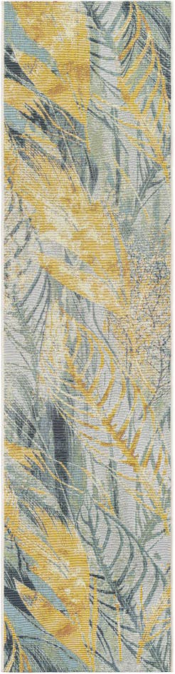 Detail image of 2' x 8' Easy-Clean Botanical Indoor / Outdoor Runner Rug