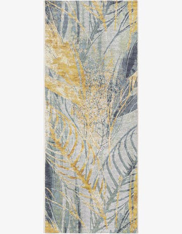 2' x 5' Easy-Clean Botanical Indoor / Outdoor Runner Rug
