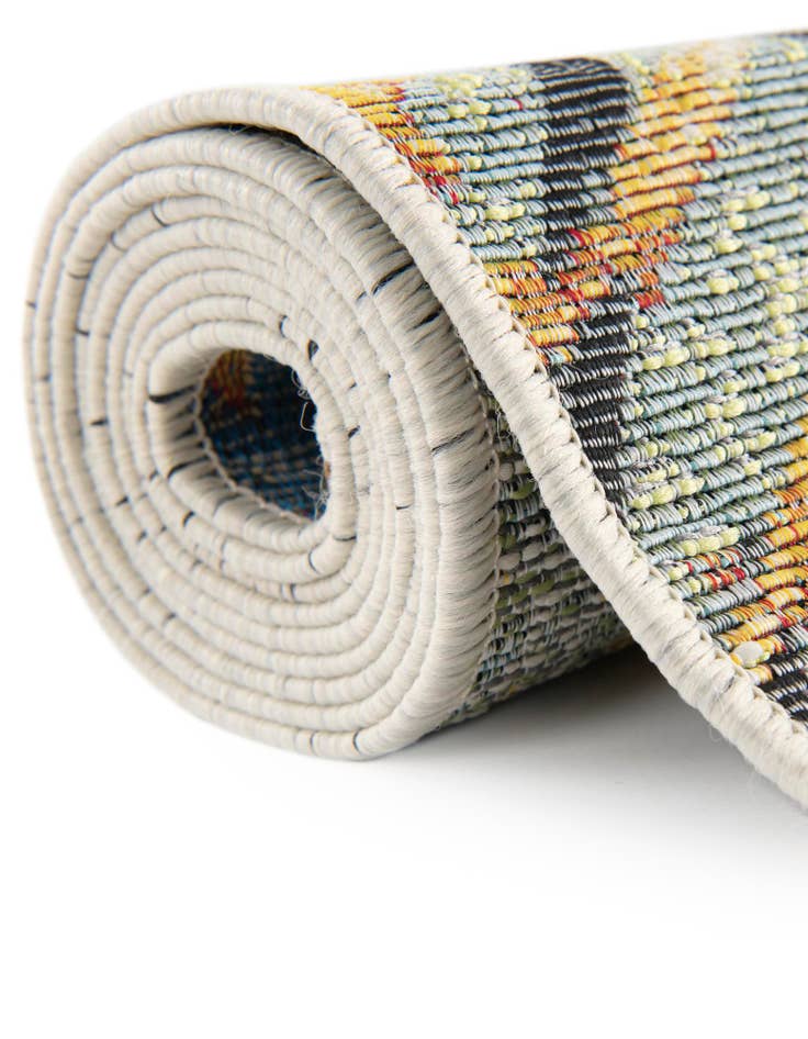 Detail image of 10' x 10' Easy-Clean Botanical Indoor / Outdoor Square Rug
