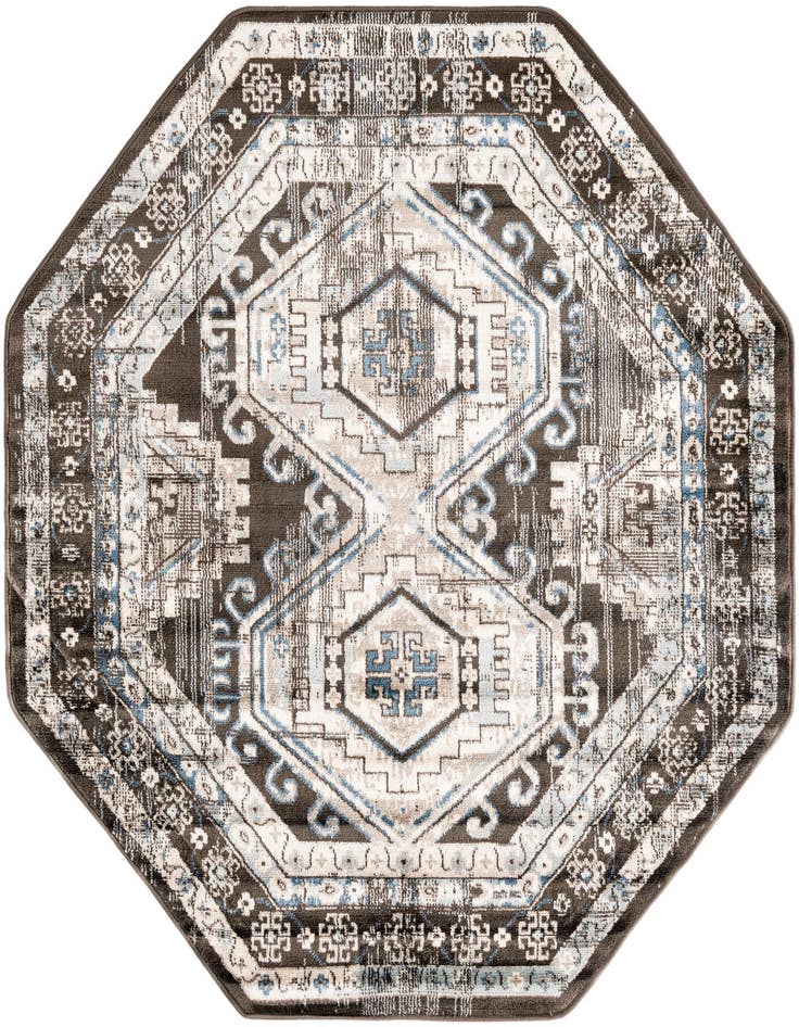 Detail image of 5' 3 x 5' 3 Charlotte Octagon Rug