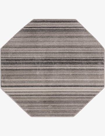 Gray Gemstone Octagon Rug