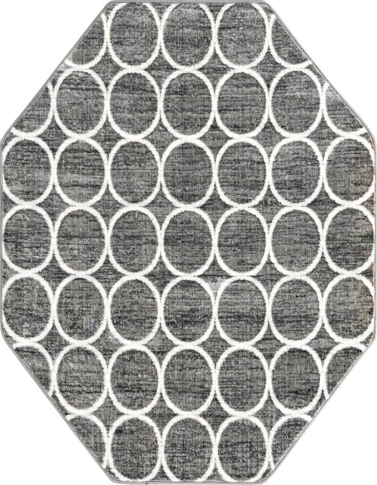 Detail image of 5' 3 x 5' 3 Lattice Trellis Octagon Rug