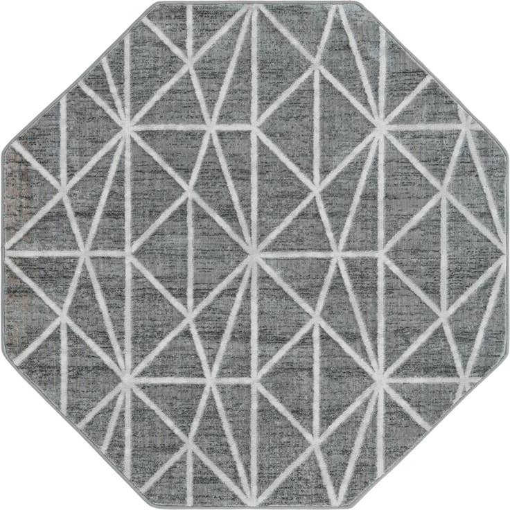 Detail image of 5' 3 x 5' 3 Lattice Trellis Octagon Rug