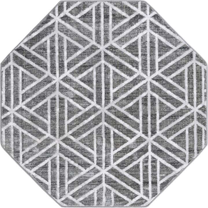 5' 3 x 5' 3 Lattice Trellis Octagon Rug