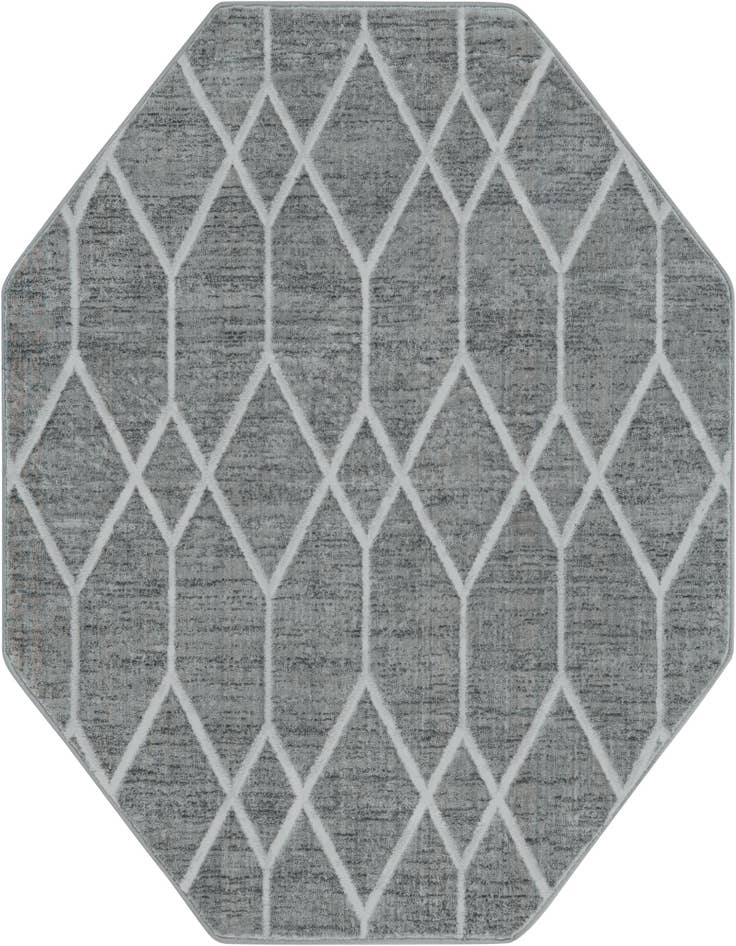 Detail image of 5' 3 x 5' 3 Lattice Trellis Octagon Rug