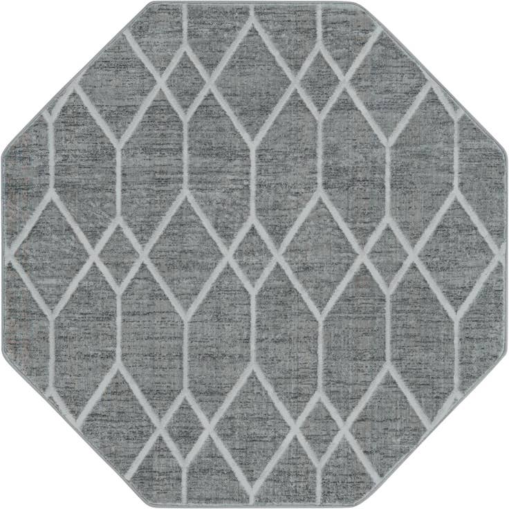 Detail image of 5' 3 x 5' 3 Lattice Trellis Octagon Rug