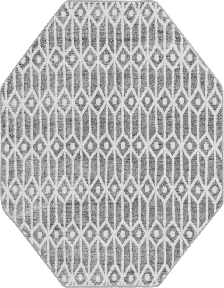 Detail image of 5' 3 x 5' 3 Lattice Trellis Octagon Rug