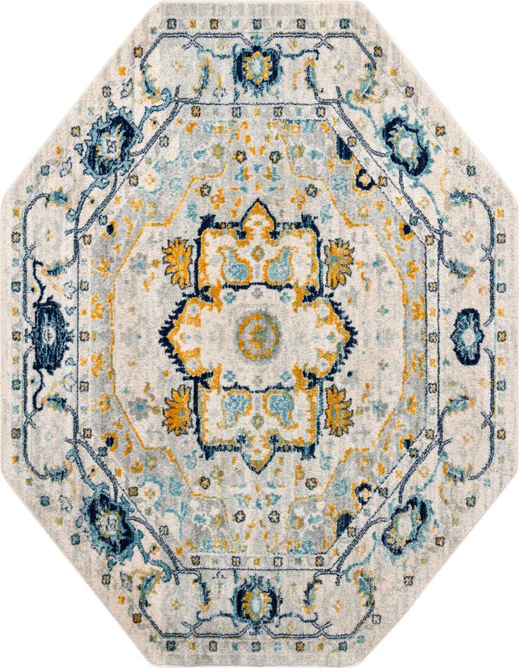 Detail image of 7' 10 x 7' 10 Madeline Vintage Octagon Rug