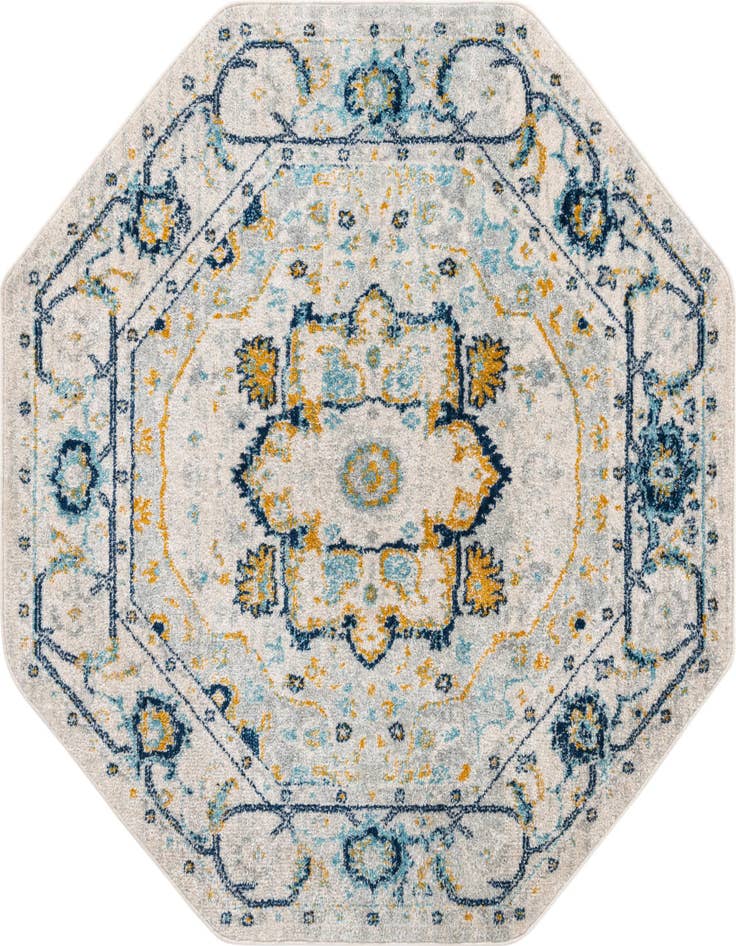 Detail image of 5' 3 x 5' 3 Madeline Vintage Octagon Rug