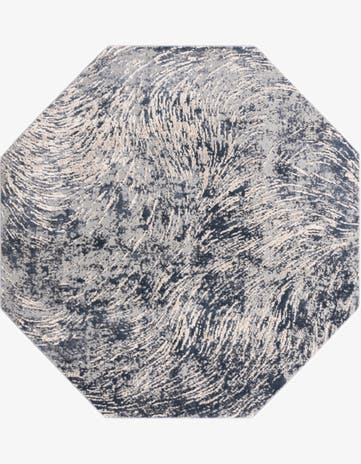 Gray Oasis Octagon Rug