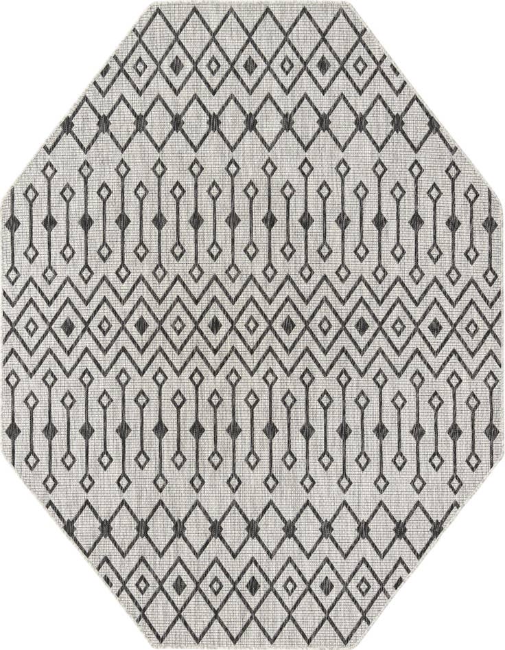 Detail image of 7' 10 x 7' 10 Easy-Clean Lattice Indoor / Outdoor Octagon Rug